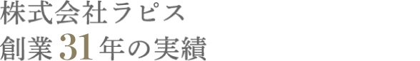 株式会社ラピス創業32年の実績